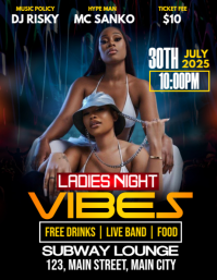 ladies night party Flyer (US Letter) template