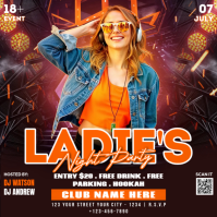 Ladies Night Party Quadrat (1:1) template