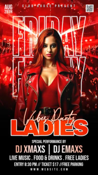 Ladies Night Party Facebook Story Video template