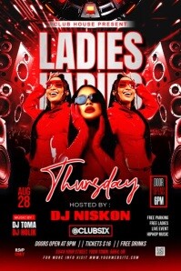 Ladies Night Party Flyer Poster template