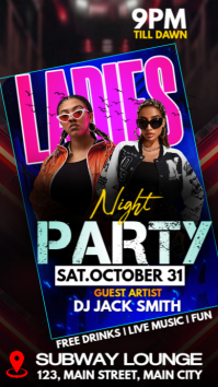 ladies night party flyer Instagram Story template