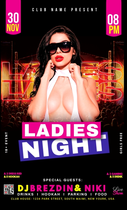 Ladies Night Party Flyers 美国正规 template