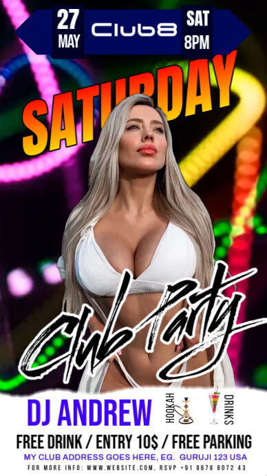 ladies night party graphics, Instagram 快拍 template