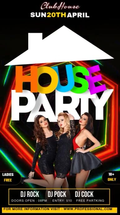 ladies night party graphics, Instagram 快拍 template