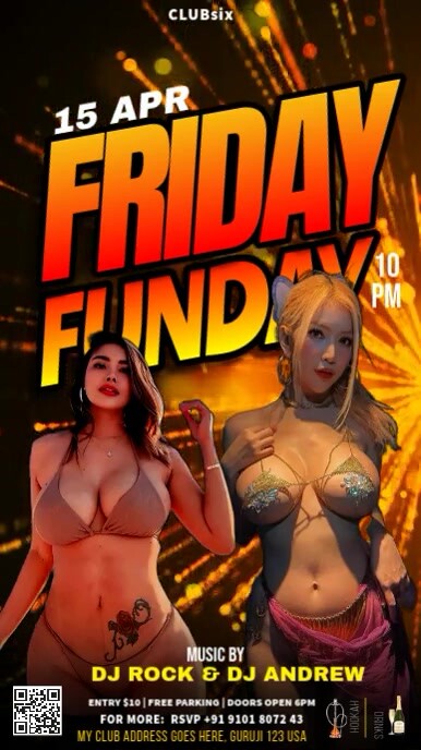 ladies night party graphics, Instagram 快拍 template
