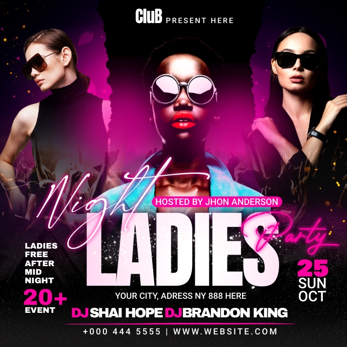 ladies night party invitation Template PosterMyWall