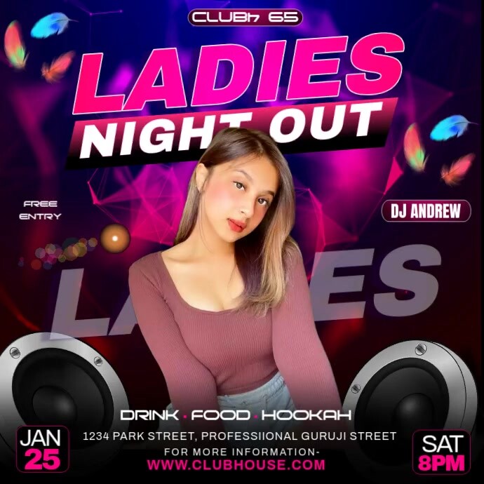 ladies night party poster Template | PosterMyWall