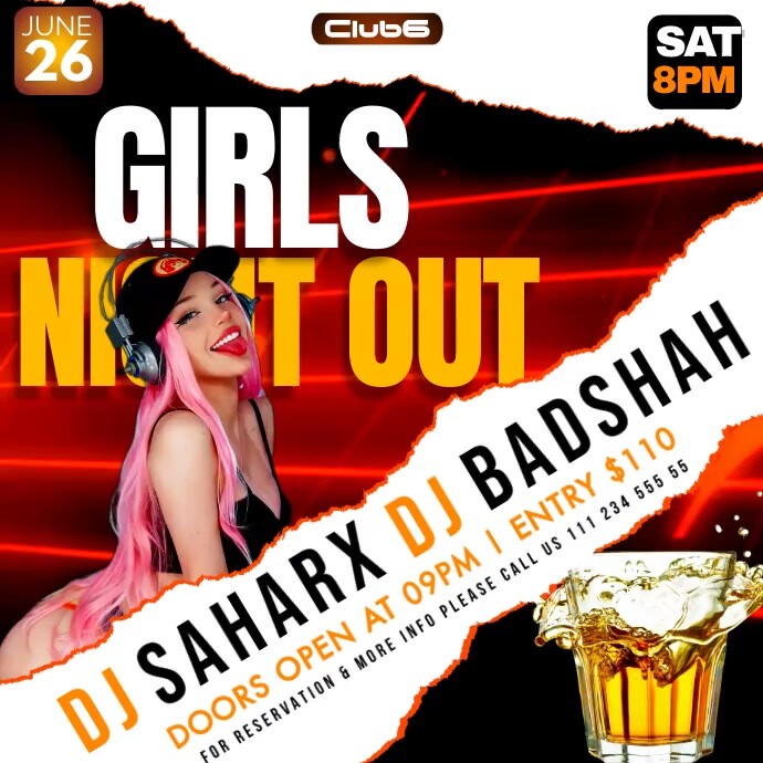 ladies night party poster Template | PosterMyWall