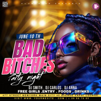 ladies night posters template