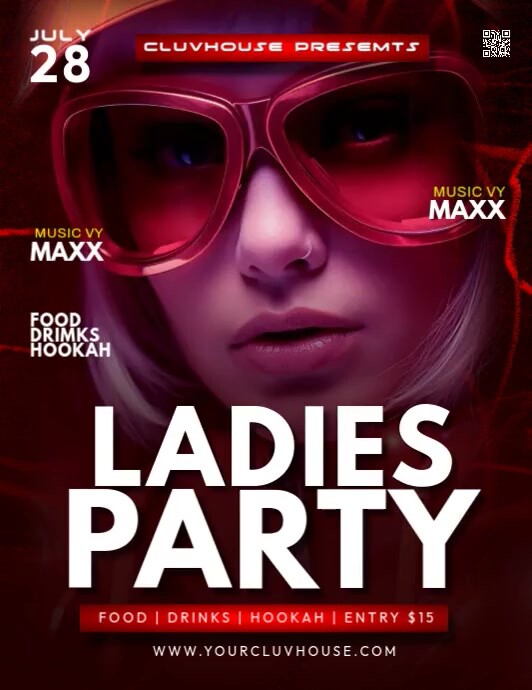 LADIES PARTY 传单(美国信函) template