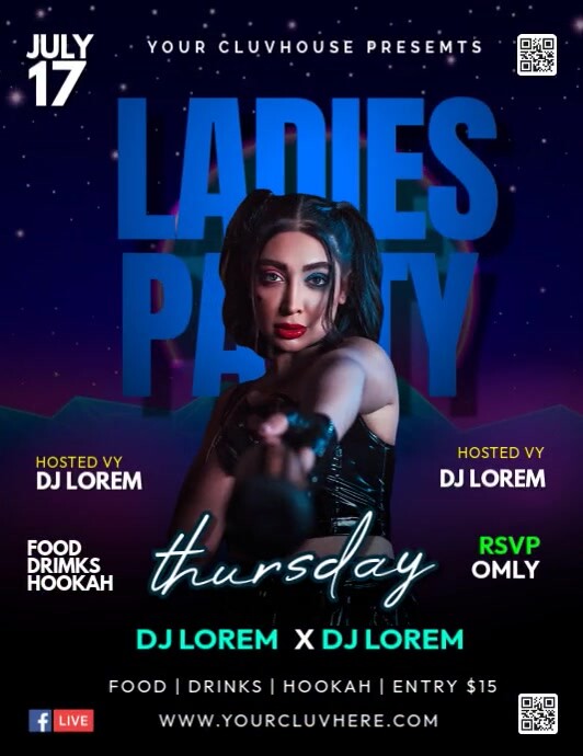 LADIES PARTY Pamflet (VSA Brief) template