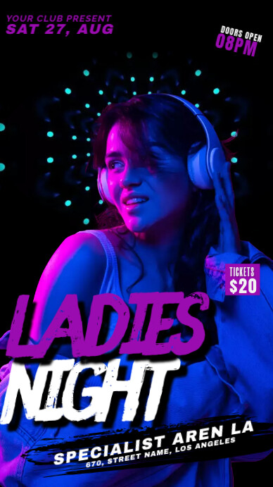 Ladies Party Poster Instagram Story template