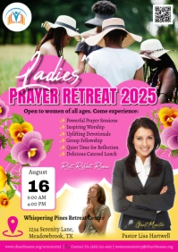 Ladies Prayer Retreat Event Ad A4 template