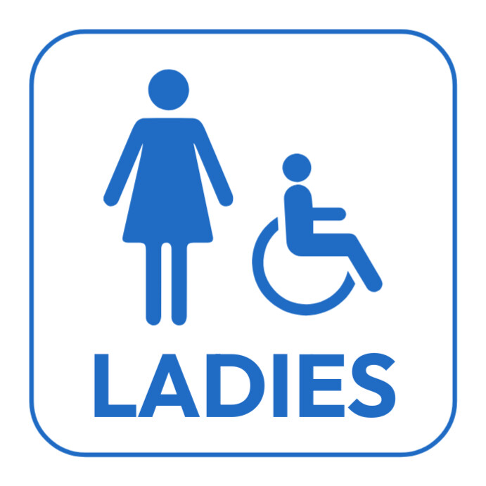 Ladies Restrooms Toilet Sign Template PosterMyWall ladies-restrooms-toilet-sign-template-postermywall
