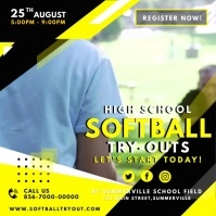 Ladies Softball Tournament Video Template Square (1:1)