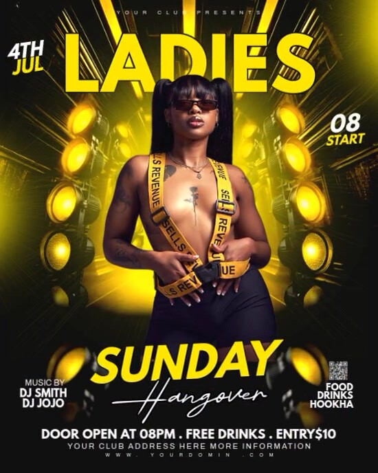 Ladies Sunday hangover Instagram Portrait template