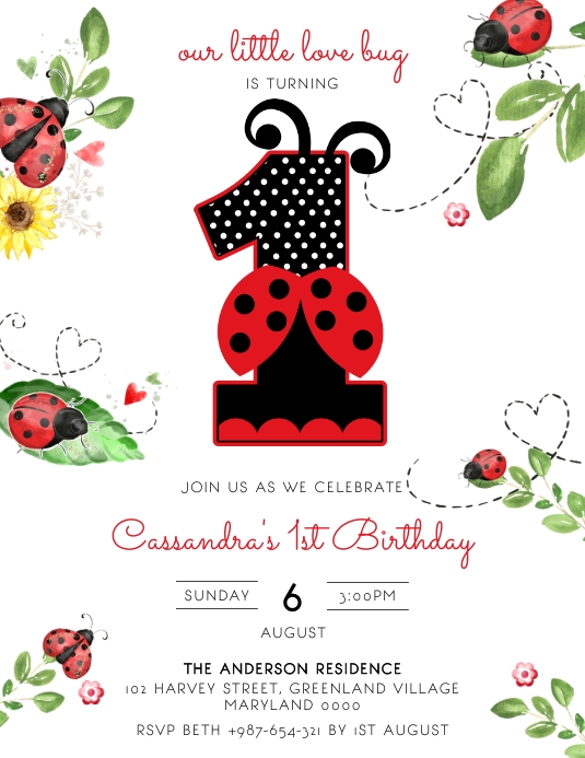 Ladybug Template PosterMyWall