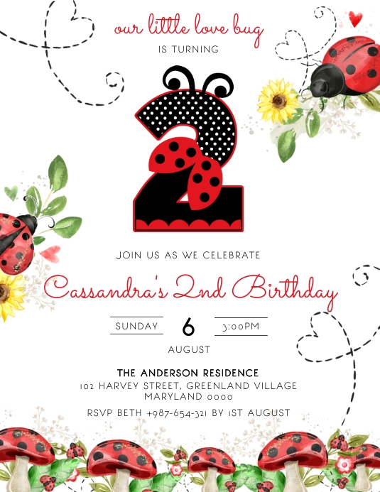 Ladybug Template PosterMyWall