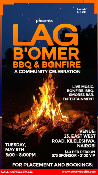 Lag B'Omer Event Instagram 快拍 template