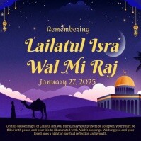 Lailatul Isra Wal Mi Raj Wpis na Instagrama template