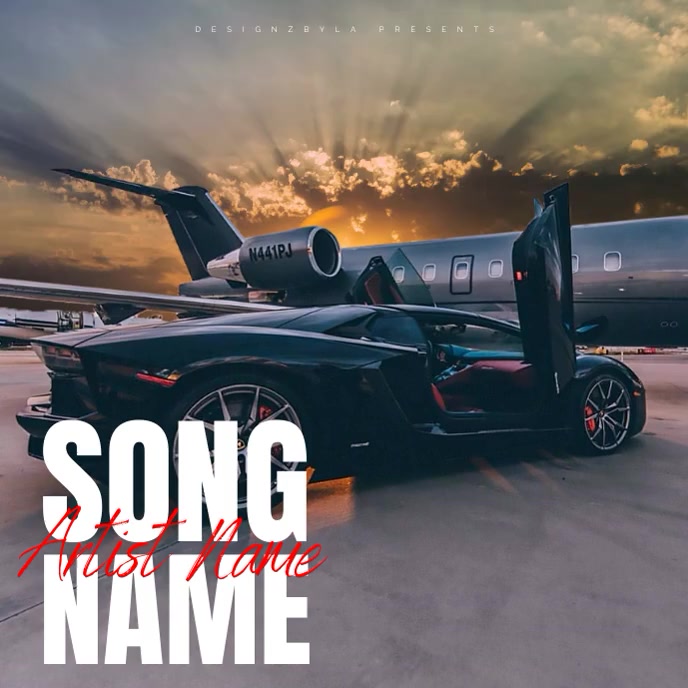 LAMBORGHINI JET MIXTAPE COVER ART Template | PosterMyWall