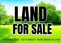 Land For Sale  Postcard template