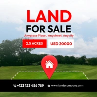 Land for Sale poster โพสต์บน Instagram template