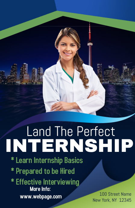 Internship Poster Session Examples Land the perfect internship Template | PosterMyWall