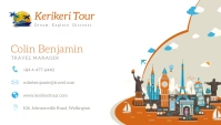 Landmarks travel agent business card Ikhadi Lebhizinisi template