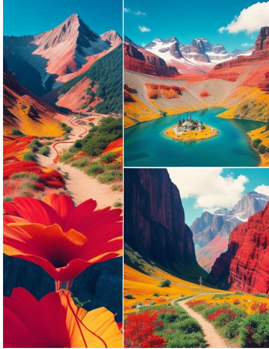 Landscape collage Template PosterMyWall