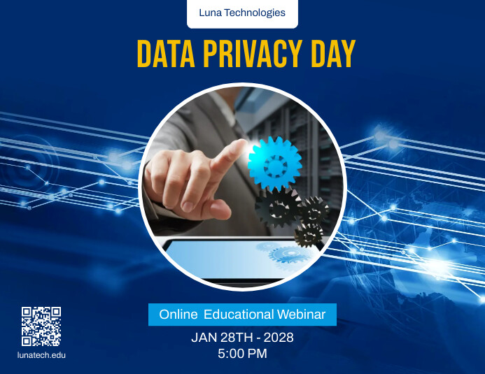Landscape Data Privacy Day Webinar Template | PosterMyWall