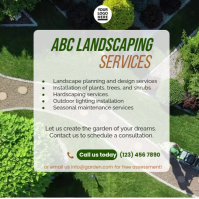 Yellow Landscaping Services Kvadrat Template