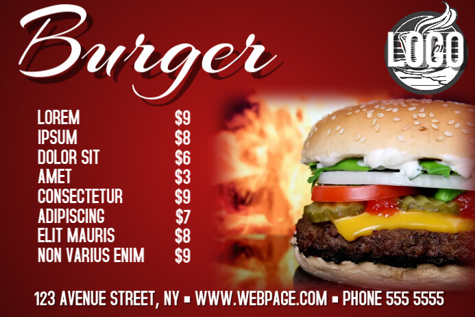 Copy of landscape hamburger menu template PosterMyWall Copy of landscape hamburger menu template PosterMyWall