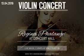 Landscape Violin Concert poster flyer Template