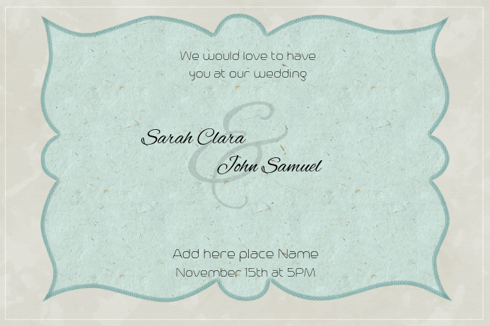 landscape wedding invitation template โปสเตอร์