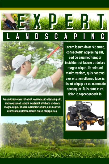 Landscaping Flyer โปสเตอร์ template