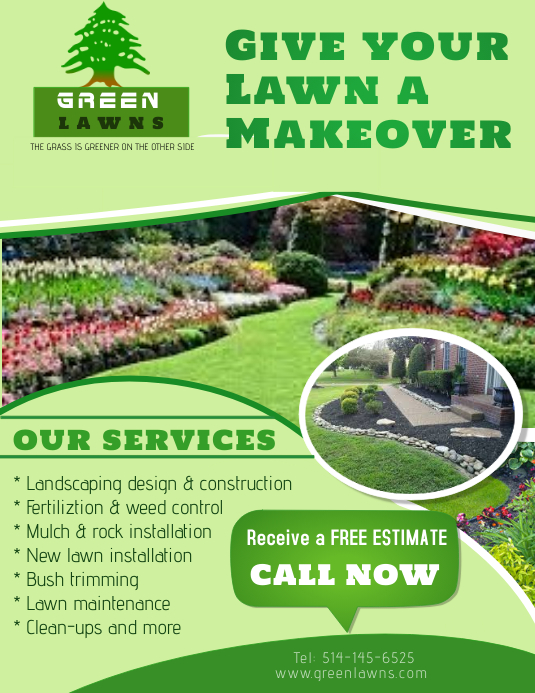 Landscaping Services Ulotka (US Letter) template