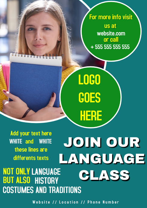 Modello Language class flyer | PosterMyWall