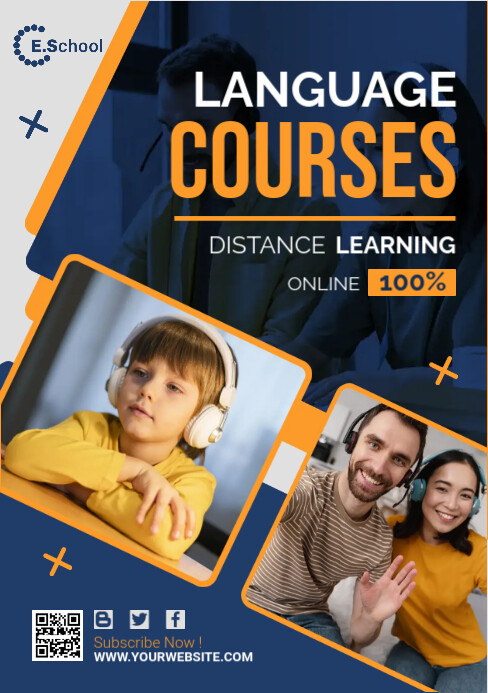 Language Centered Course Design Language Courses Template | PosterMyWall