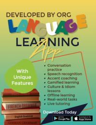 Language Learning Apps Flyer (US Letter) template