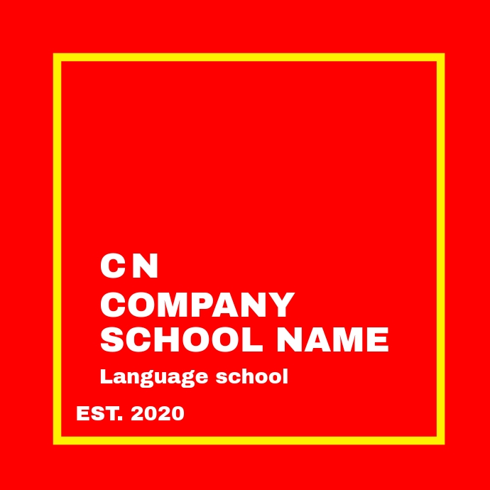 Language School Red And White And Yellow Logo Template Postermywall