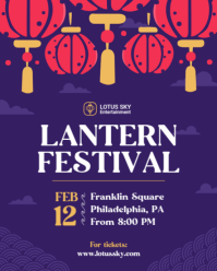 Lantern Festival Chinese Instagram Portrait template