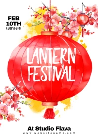 Lantern Festival Flyer A5 template