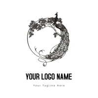 Lao Yunnan T-shirt Peafowl Drawing Logo Logotipo template