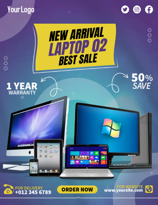 Laptop Ads Template PosterMyWall