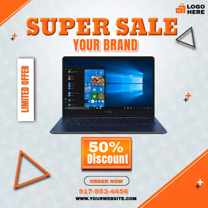 Laptop Ads Template | PosterMyWall