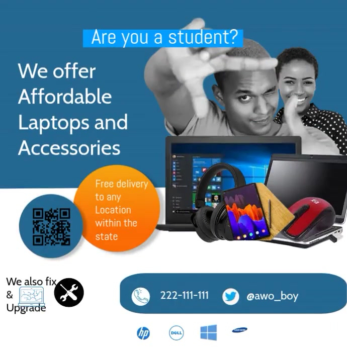 laptop and accessories sales Template | PosterMyWall