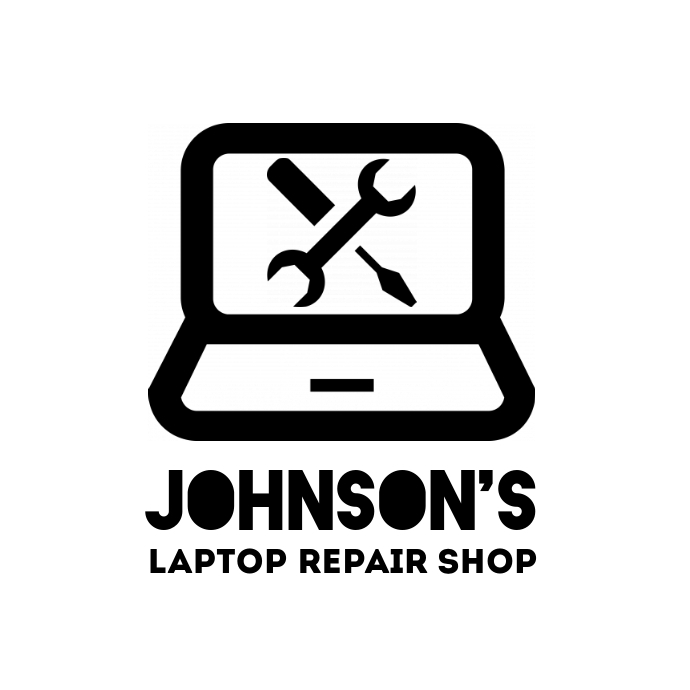 Laptop computer repair shop logo template