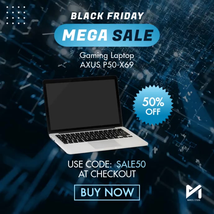 Laptop Computer Sale Offer Social Media Template | PosterMyWall