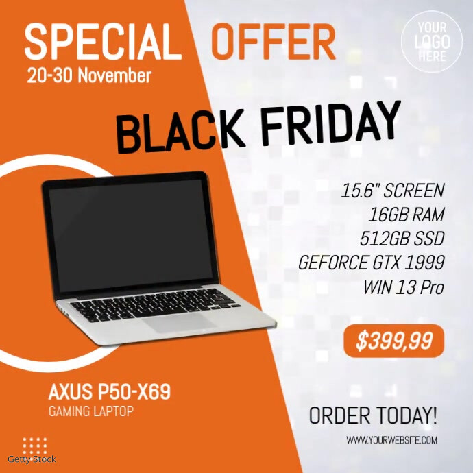 Laptop Computer Sale Offer Square Video Template | PosterMyWall